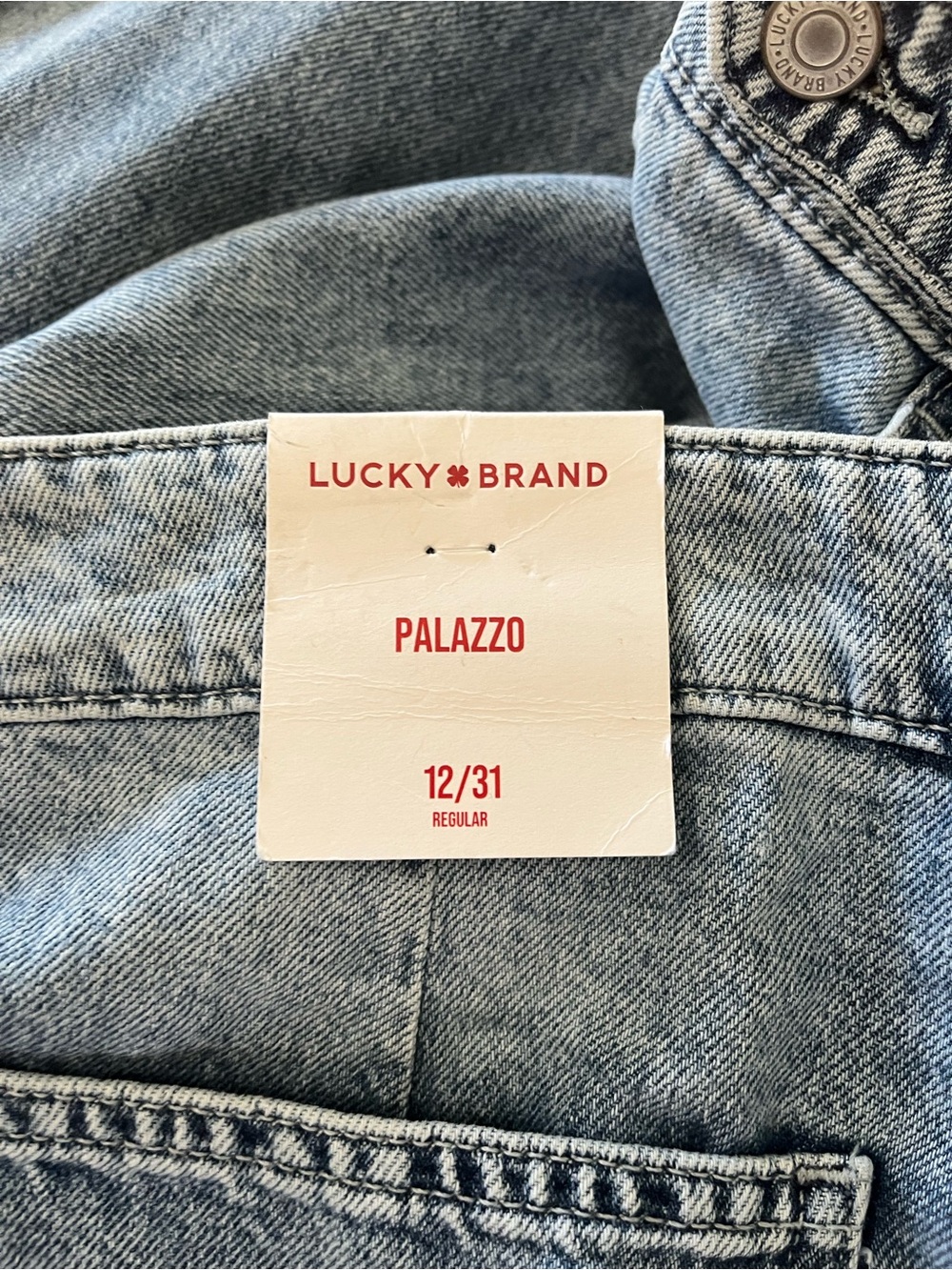 NWT Lucky Brand Palazzo Wide Leg Jeans - Picture 9 of 10